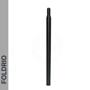 A single Brompton Titanium Seatpost – Multicolour Edition by FOLDRIO, with a slightly tapered top, stands centered on a white background. "FOLDRIO" appears vertically along a gray bar on the left.